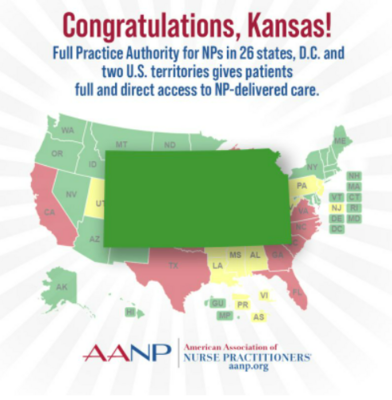 Kansas Adopts Full Practice Authority (FPA) for Nurse Practitioners